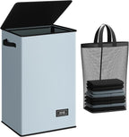 SOLEDI 90L Laundry Hamper with Lid, Large Collapsible Laundry Basket by SOLEDI