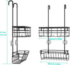 HapiRm Hanging Shower Caddy Organizer - No Drilling Shower Organizer with Inclined Shelf, Rustproof & Waterproof 304 Stainless Steel Bathroom Caddy - Black - Image 7