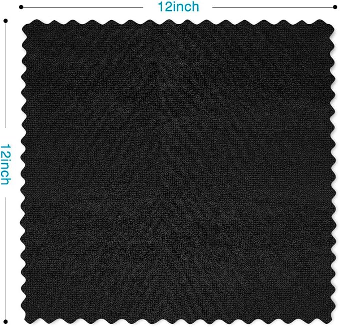 Orighty Microfiber Cleaning Cloth Bulk, 400 Pack Black Shop Towels - Image 4