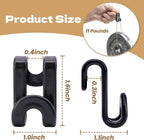 Mlici Clothes Hanger Connectors - 60 Pcs Multi-Level Cascading Hooks, Black - Image 6