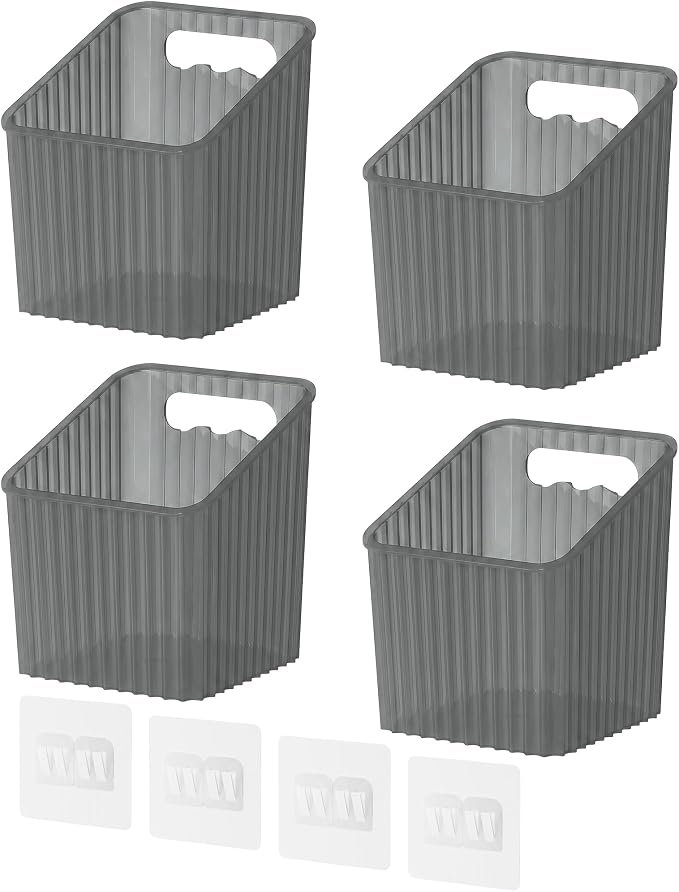 NiHome 4-Pack Cabinet Door Organizer, Adhesive RV Camper Wall Storage Caddy by NiHome