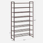 Nunsino Shoe Rack for Closet, Metal Shoe Organizer, 8 Tier Garage Shoe Rack Max Holds 40 Pairs,Shoe Storage Shelf,Entryway, Bronze - Image 3