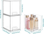 Vtopmart Clear Stackable Storage Drawers, 2 Pack Tall Plastic Organizers - Image 3