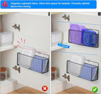 2 Pack Large Adhesive Kitchen Cabinet Door Organizer - Lid Organizer Inside Cabinet Wall Mounted Pantry Door Caddy for Kitchen Containers Lid Kitchen Under Sink Basket - Image 4