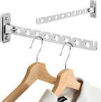 Alise Clothes Drying Racks Wall Mounted Coat Hangers,Polished Chrome,2 Pcs by Alise