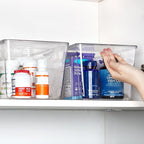 Vtopmart 12 Pack Clear Stackable Storage Bins with Lids and Handles, Large - Image 5