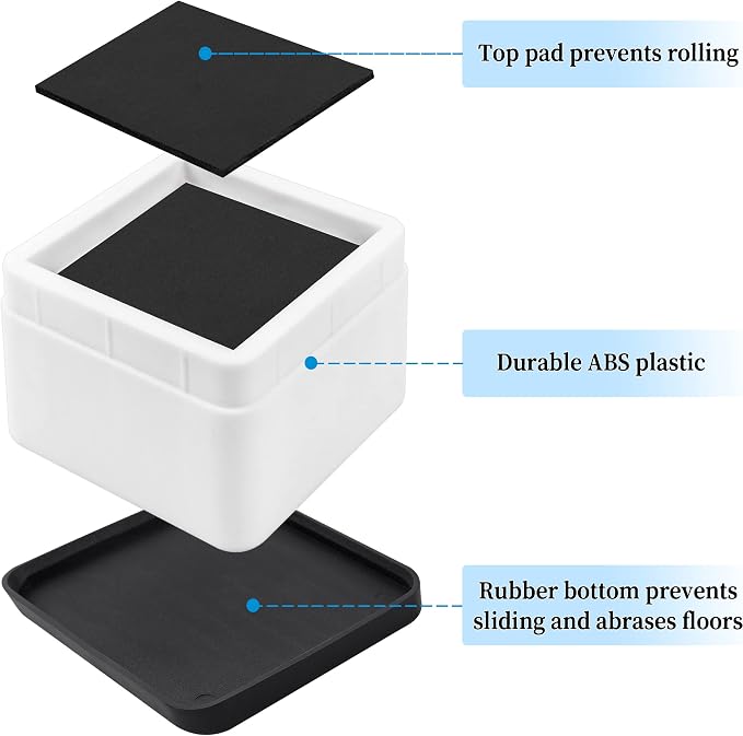 BTSD-home Bed Risers 3 Inch, 4 Pack - Image 4