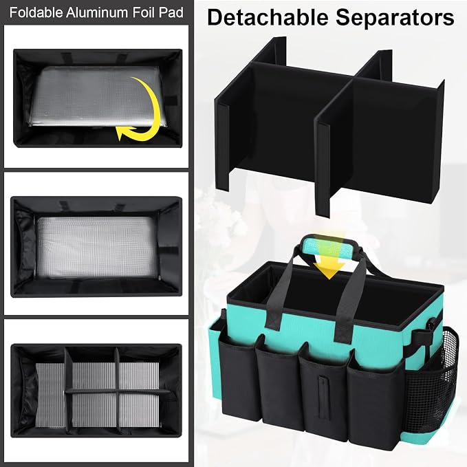 Wearable Large Cleaning Caddy Bag for Housekeepers (Lakeblue) - Image 4