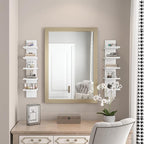 Homaterial 5 Tier Wall Shelf Unit, Small White Vertical Floating Shelf - Image 4