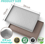 SIKADEER Waterproof Under Sink Mat 34" x 19" Cabinet Protector Silicone Mat - Image 2