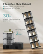 SONGMICS Foldable Shoe Boxes, 6-Tier for 18 Pack, Fit up to US size 13 - Image 4
