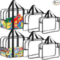 6Pcs Large, XL, XXL Toy Storage Bags with Labels Clear Toy Organizer by OPELETNNT