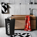 DOKEHOM 125L X-Large Laundry Basket Bag, Collapsible Tall Hamper, Black - Image 8