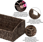 Pantry Baskets Organization, Wicker Basket for Shelf Black - Image 3