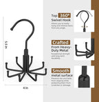 ZEDODIER Tie Hanger for Closet, Rotating Tie Organizer, Holds 8 Ties - Image 5