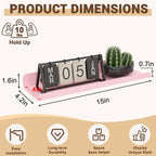 Qukaka Floating Shelves for Wall Decor, 15" Wall Shelves for Bedroom, Living Room, Kitchen, Bathroom Decor, Nail Polish/Book/Decoration/Makeup/Perfume Organizer Floating Shelf-3Pack Pink - Image 2
