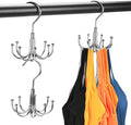 2 Packs Bra Hanger for Closet, Stackable Tank Top Organizer 16 Hooks for Closet Organization and Storage, Stainless Steel Space Saving Clothes Hook Hanger for Belt, Tank Top, Bra, Tie, Scarves by Jolliq