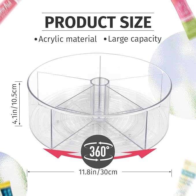 Drink Packet Organizer for Powdered Drink Mix,Powder Packet,Water Packet,Water Flavor Packet,hydration packets, Lazy Susan 360° Turntable Organizer for Drink Mix Necessities - Image 2