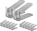 CiBiZi Adjustable Shoe Slots Organizers Clear Shoe Space Saver Shoe Stacker Shoe Rack Holder Oraganizers for Closet Cabinet Storage Grey 12Pack by CiBiZiUS