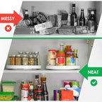 12-Inch Non-Skid Turntable Lazy Susan Organizer [4 Pack] - Spinning Rack for Cabinet Table Top, Pantry Organization Storage, Kitchen, Fridge, Vanity, Countertop, Under Sink Organizing, Spice Spinner - Image 5