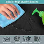 Under Sink Mats for Kitchen Waterproof 31" x 22", Silicone Under Sink Mat and Protectors, Under The Sink Organizer for Kitchen and Bathroom Black - Image 4