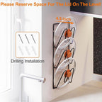 Durmmur 2 Pack Pot Lid Organizer, 6-Tier Lid Holder for Cabinet Door & Wall - Image 5
