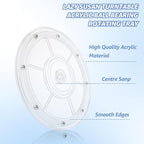 WOPPLXY 4 Pcs 8 Inch Lazy Susan Turntable Acrylic Ball Bearing Rotating Tray, Clear Turntable Organizer, Rotating Base Clear Acrylic Plates for Pantry, Cabinet, Spices, Makeup, (360˚ Rotation) - Image 3