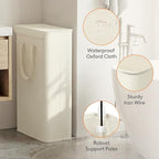 Lifewit 65L Laundry Basket with Lid and Long Handles, White - Image 5