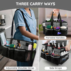 ZKOO Large Cleaning Caddy Bag with Handle, Built-in Sturdy Support Board, Adjustable Shoulder Strap, Multi-compartment Design Cleaning Supply Tote for Cleaners & Housekeepers (Gray) - Image 6