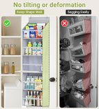 AOODA 2 Pack Over the Door Organizer, Large Capacity Closet Door Hanging Organizer, Clear Deep Pockets Baby Organizer Storage for Nursery, Bathroom, Bedroom, Pantry, Diapers (Grey) - Image 3