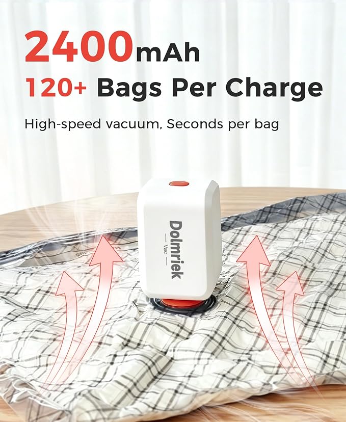 18-Pack Vacuum Seal Bags for Clothing Travel with Cordless Pump - Image 4