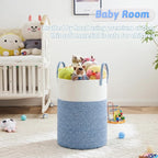 Laundry Basket,Woven Cotton Rope Laundry Hamper,100L for Decor Storage of Dirty Clothes,Toys and Blankets in Bathroom,Baby Room and Living Room - Image 4