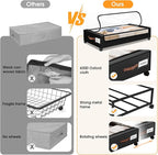 Under Bed Storage with Wheels 2Pack Storage Containers with Clear Window | Under Bed Drawers Rolling Under Bed Storage for Clothes,Shoes, Blankets (30.71 x 16.93 x 6.69 in, Black) - Image 6