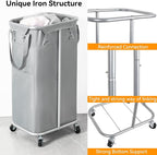WOWLIVE 100L Rolling Laundry Basket with Wheels, Tall Laundry Hamper - Image 6