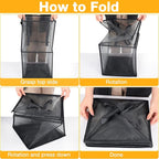 Zopeal 3 Pack Collapsible Mesh Laundry Basket, Black, Double-layer - Image 6