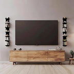Homaterial 7 Tier Vertical Wall Shelf for Room Decor - Floating Shelves for Wall, Makeup Vanity, Perfect Display Storage for Small Spaces, Black Decorative Shelves - Image 8