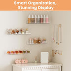 upsimples 4 Pcs 15" Acrylic Shelves for Wall Storage and Organizer, Clear - Image 4