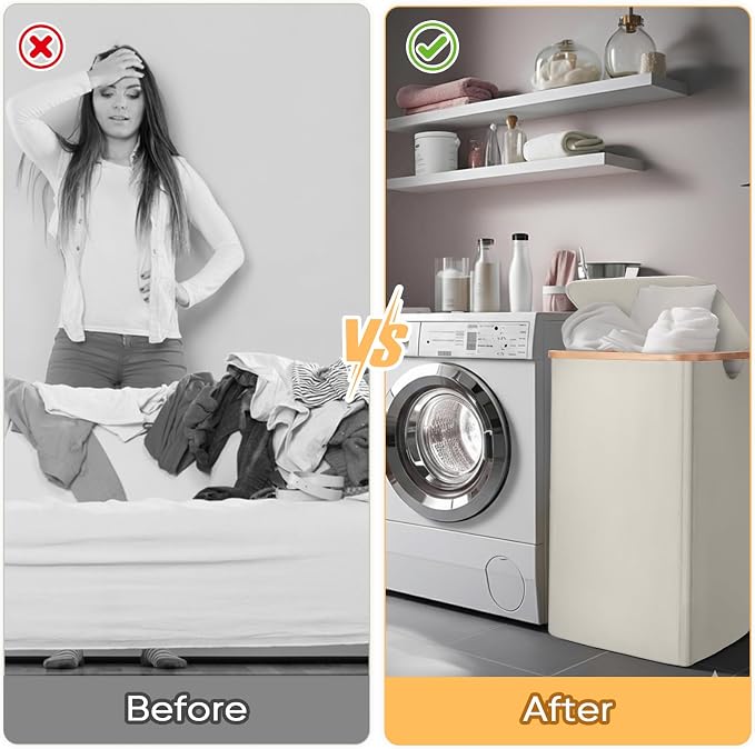 BALEINE 100L Laundry Hamper with Lid, Large Laundry Basket Bin - Image 7