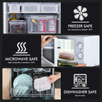 HOTEC 4-Pack Large Fruit Storage Container for Fridge Leak proof with Removable Colander, BPA Free Dishwasher & microwave safe Largest 3.15L - Image 6