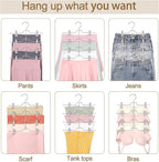 TOPIA HANGER 4 Tier Metal Skirt Hangers with Clips 80% Space Saving 4 Pack - Image 6