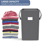 MCleanPin 210L Laundry Hamper Collapsible with 2 Washable Laundry Bags, Dirty Clothes Hamper,Laundry Basket with Handles Foldable Hamper Dorm Laundry Basket for College,Grey - Image 7