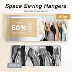 HOUSE DAY Closet Organizers and Storage, Dorm Room Essentials 60 Pack | Clear Clothes Hanger Connector Hooks, Heavy Duty Hangers Organization, Premium Space Saving Hangers for College - Image 2
