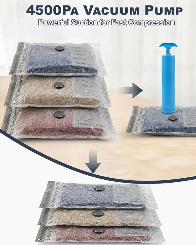 Travel Vacuum Bags with Hand Pump, 6-Pack - Image 7
