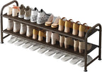 INGIORDAR 2 Tier Long Shoe Rack Organizer for Closet Metal Shoe Storage by INGIORDAR