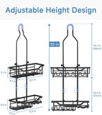 Upgraded Extended Length Shower Organizer with Hooks, Rustproof Shampoo Soap Holder, Large Hanging Bathroom Caddy - Image 4