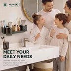 Tooth Brush Holder for Bathroom,Toothbrush Holders Wall Mounted,No Drilling Waterproof Electric Toothbrush Storage Rack, Toothbrush Organizer,Gray - Image 7