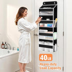 Over The Door Organizer Storage Large Capacity Hanging Bedroom Storage | 4 Shelves, 40 LB Capacity, Foldable Mesh Design, Clear Window, Sturdy, Large Storage Organizer for Nursery, Pantry & Closet - Image 5