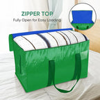 BALEINE 8-Pack Oversized Moving Bags with Reinforced Handles, Heavy-Duty Storage Tote for Clothes, Moving Supplies (Light Green, 8-Pack) - Image 6