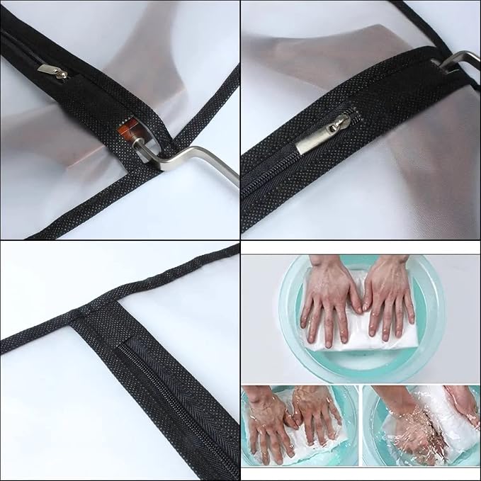 Garment Bags for Hanging Clothes 12 PCS Transparent Dress Bag for Traveling Garment Bag for Dresses Long Clothes Storage Bags with Full Zipper for Long Dress Costumes Gowns Coats 24''x54'' - Image 3