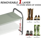 INGIORDAR 2 Tier Long Shoe Rack Organizer for Closet Metal Shoe Storage - Image 5